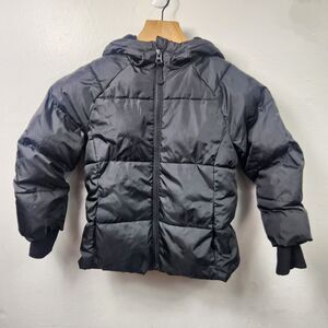 Swiss Tech Youth Faux Fur Hood Black Puffer Jacket Size XS 4-5